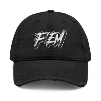 Distressed F'EM hat